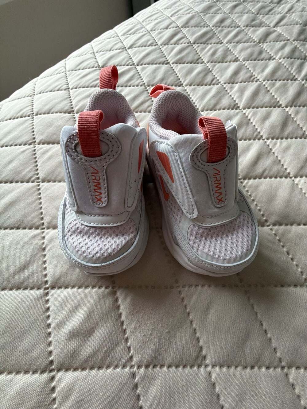 Nike Air Max Bolt Toddler Sneakers White and Coral